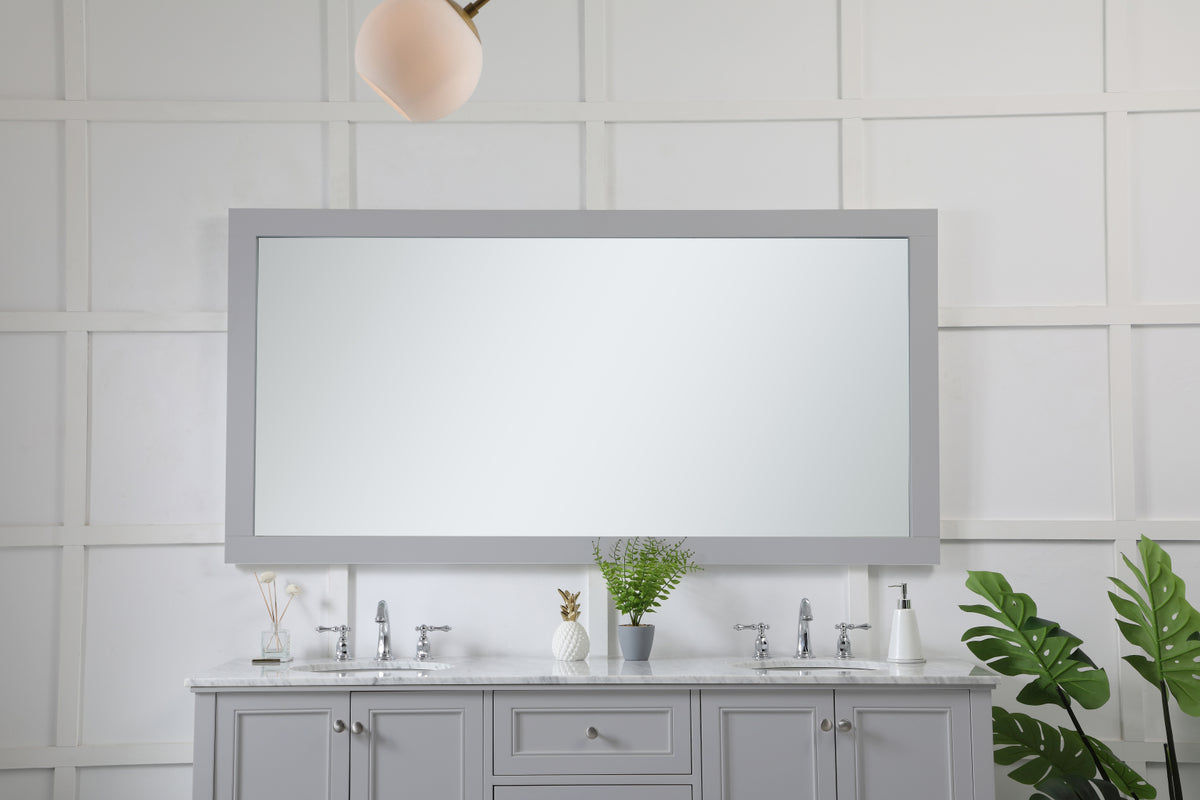 Aqua rectangle vanity mirror 72 inch in Grey