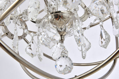 Geneva 5 light polished nickel Pendant Clear Royal Cut crystal