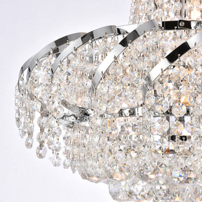 Belenus 6 light Chrome Pendant Clear Royal Cut Crystal