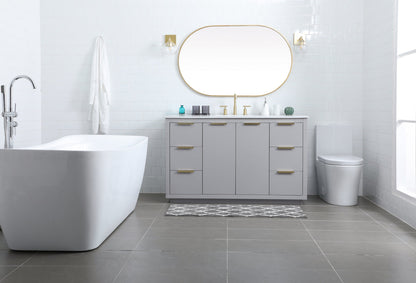 54 Inch SIngle Bathroom Vanity In Grey