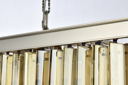 Sydney 12 light polished nickel Chandelier Golden Teak (Smoky) Royal Cut Crystal