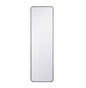 Soft corner metal rectangular mirror 18x60 inch in Silver