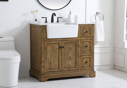 36 inch Single bathroom vanity in driftwood