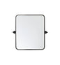 Soft corner pivot mirror 20x24 inch in black