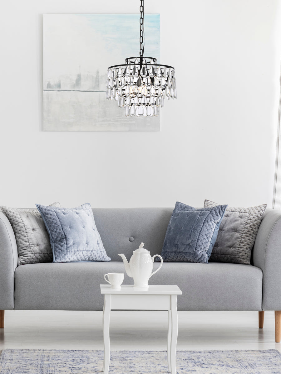 Mila 16 inch pendant in black