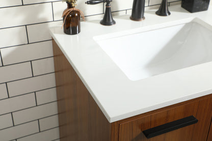 24 inch bathroom vanity in Teak