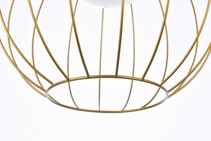 Wetzel 1 light brass pendant