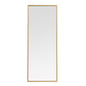 Metal frame rectangle mirror 14 inch in Brass