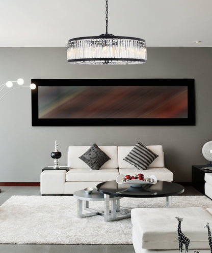 Chelsea 10 light Matte Black Chandelier Clear Royal Cut Crystal