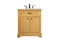 30 inch Single bathroom vanity in natural wood