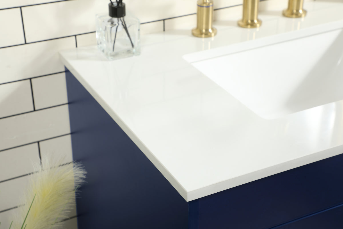 30 inch Single bathroom vanity in blue