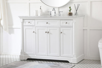 48 inch Single bathroom vanity in  White