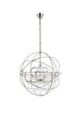 Geneva 6 light polished nickel Chandelier Clear Royal Cut crystal