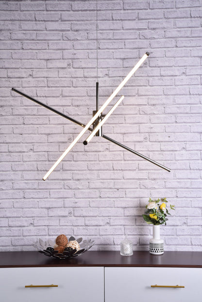 Sonya 3 Light polished Nickel Pendant