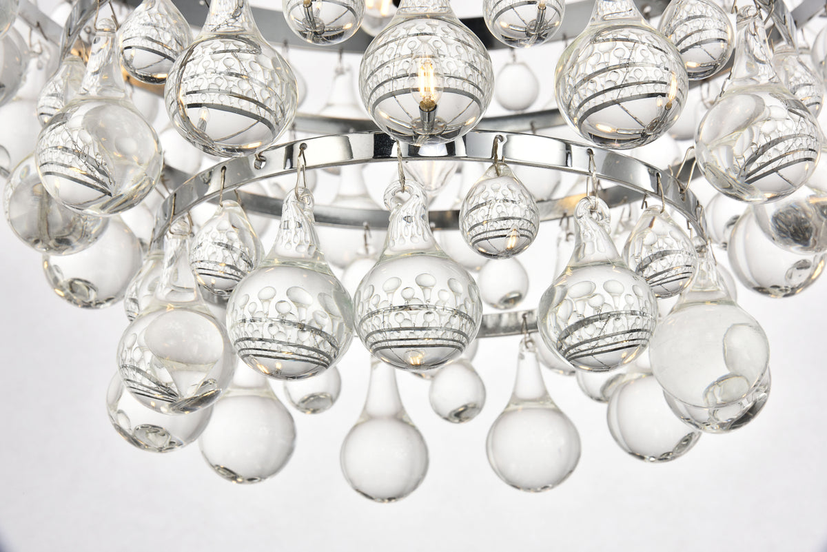 Kora Collection Pendant D17 H10.9 Lt:5 Chrome Finish