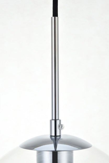 Baxter 1 Light Chrome Pendant With Clear Glass