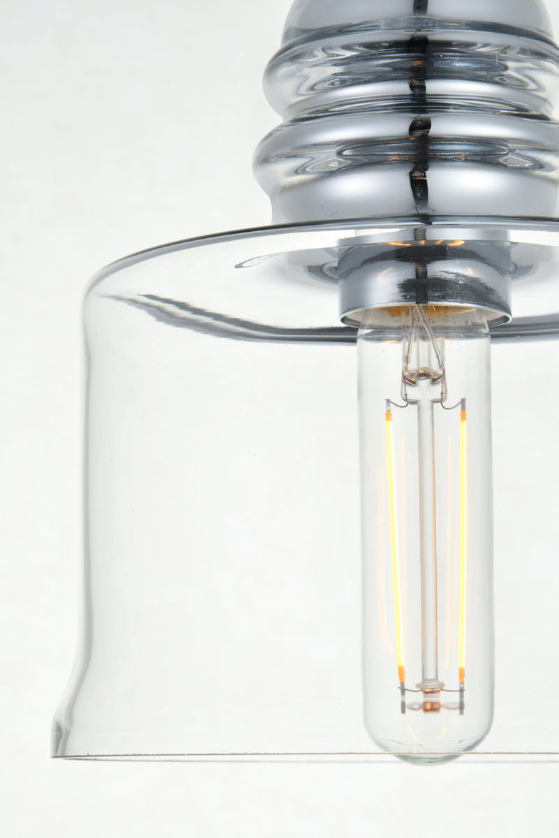 Wiley Collection Flush Mount D10in H8in Lt:4 Chrome Finish