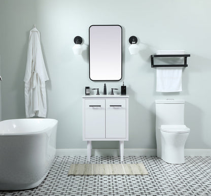 24 inch Single bathroom vanity in white