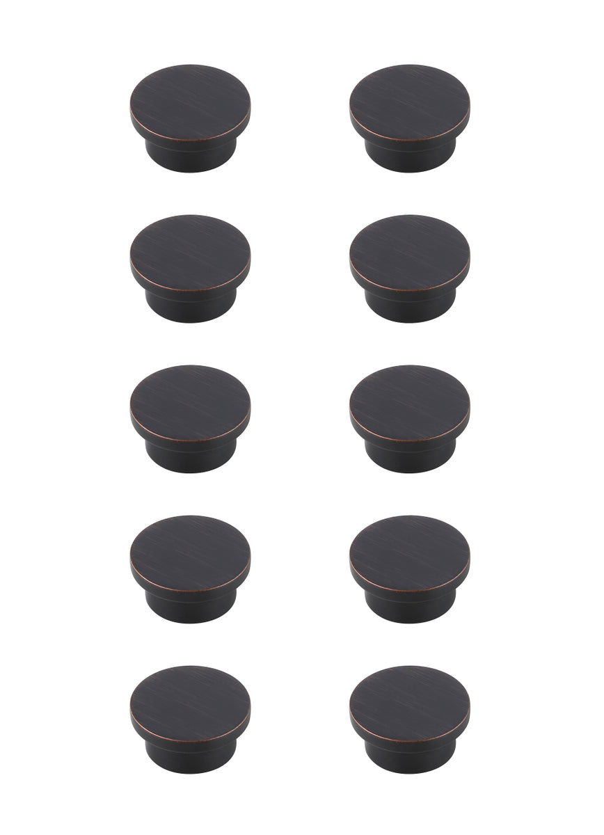 Trovon 1.6" Diameter Oil-rubbed Bronze Oversize Round Knob Multipack (Set of 10)