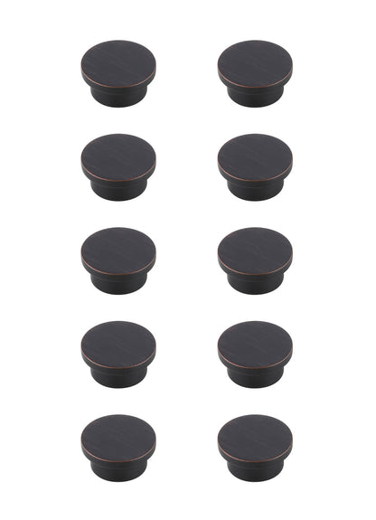 Trovon 1.6" Diameter Oil-rubbed Bronze Oversize Round Knob Multipack (Set of 10)