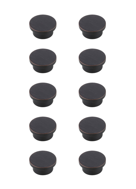 Trovon 1.6" Diameter Oil-rubbed Bronze Oversize Round Knob Multipack (Set of 10)