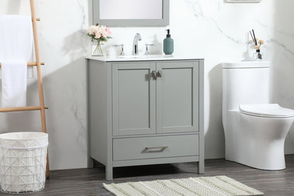 30 inch Single bathroom vanity in grey