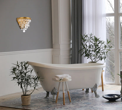 Nordic 1 light brass wall sconce