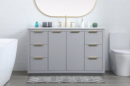 54 Inch SIngle Bathroom Vanity In Grey