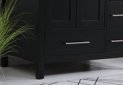 32 inch Single Bathroom Vanity in Black with Backsplash