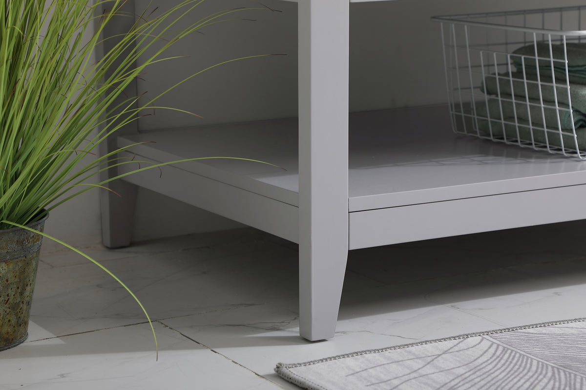 42 inch Single Bathroom Vanity in Grey with Backsplash