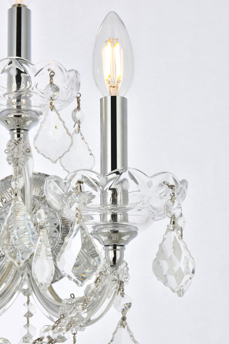 Maria Theresa 3 light Chrome Wall Sconce Clear Royal Cut Crystal