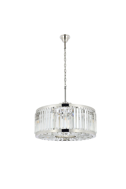 Chelsea 8 light polished nickel Chandelier Clear Royal Cut Crystal