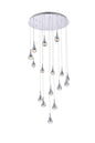 Amherst 36 inch LED chandelier in chrome