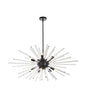 Sienna 42 inch crystal rod pendant in black