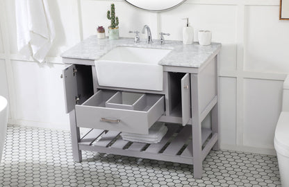 42 inch Single bathroom vanity in grey