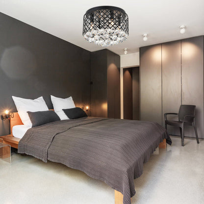 Tully 4 light Matte Black Flush Mount