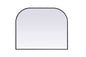 Metal Frame Arch Mirror 42x34 Inch in Black