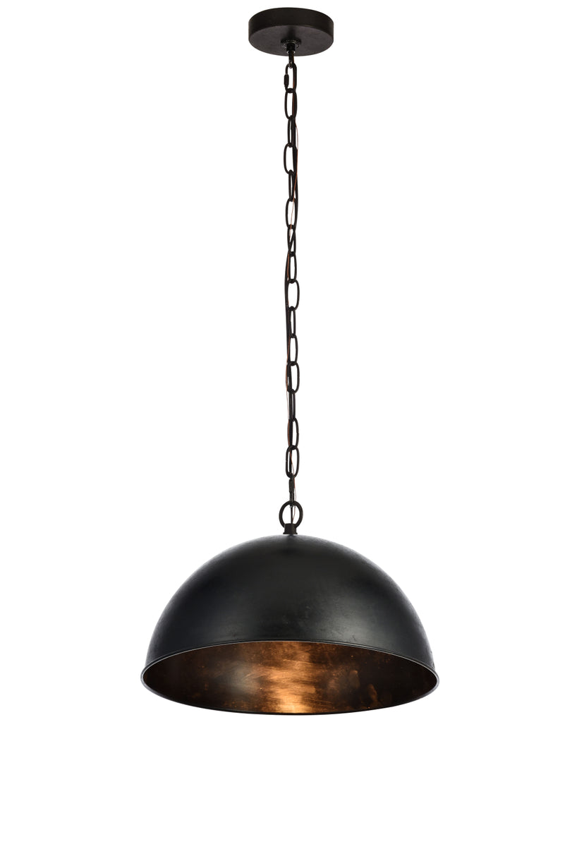Merce Collection Pendant D15 H10 Lt:1 Vintage Black Finish