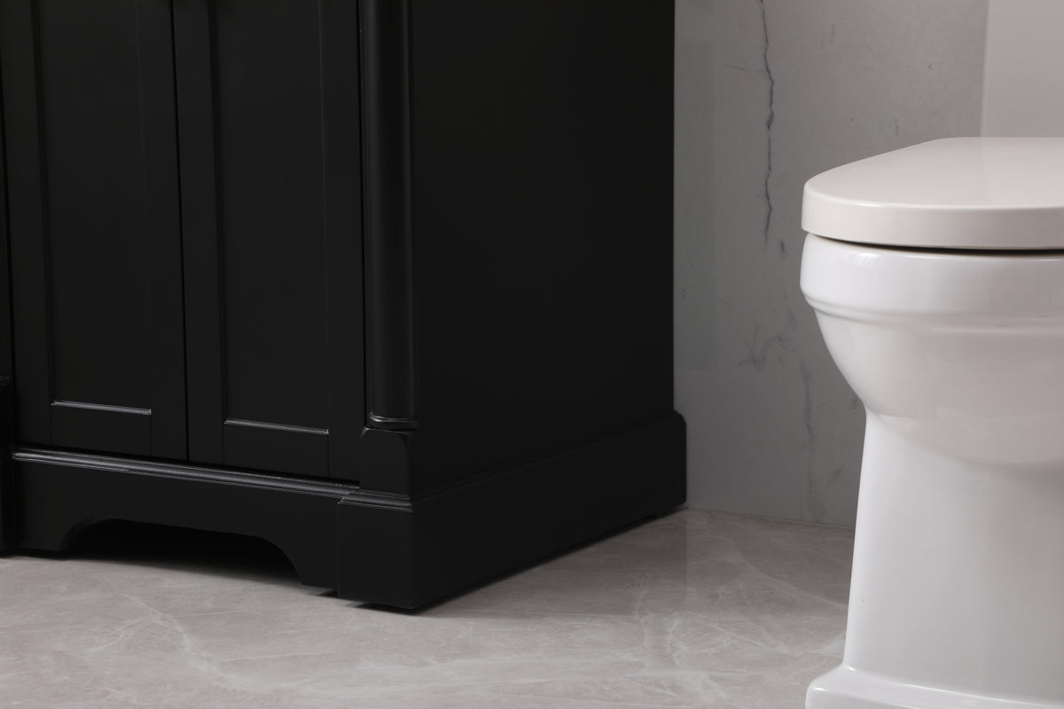 24 inch Single bathroom vanity set in black