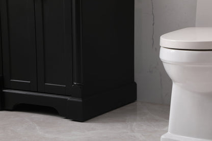 24 inch Single bathroom vanity set in black