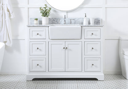 48 inch Single bathroom vanity in white