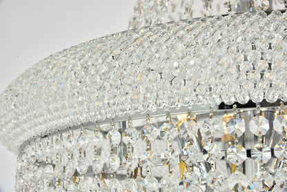 Primo 32 light Chrome Chandelier Clear Royal Cut Crystal