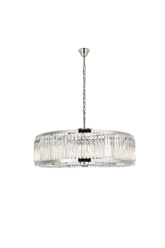 Chelsea 10 light polished nickel Chandelier Clear Royal Cut Crystal