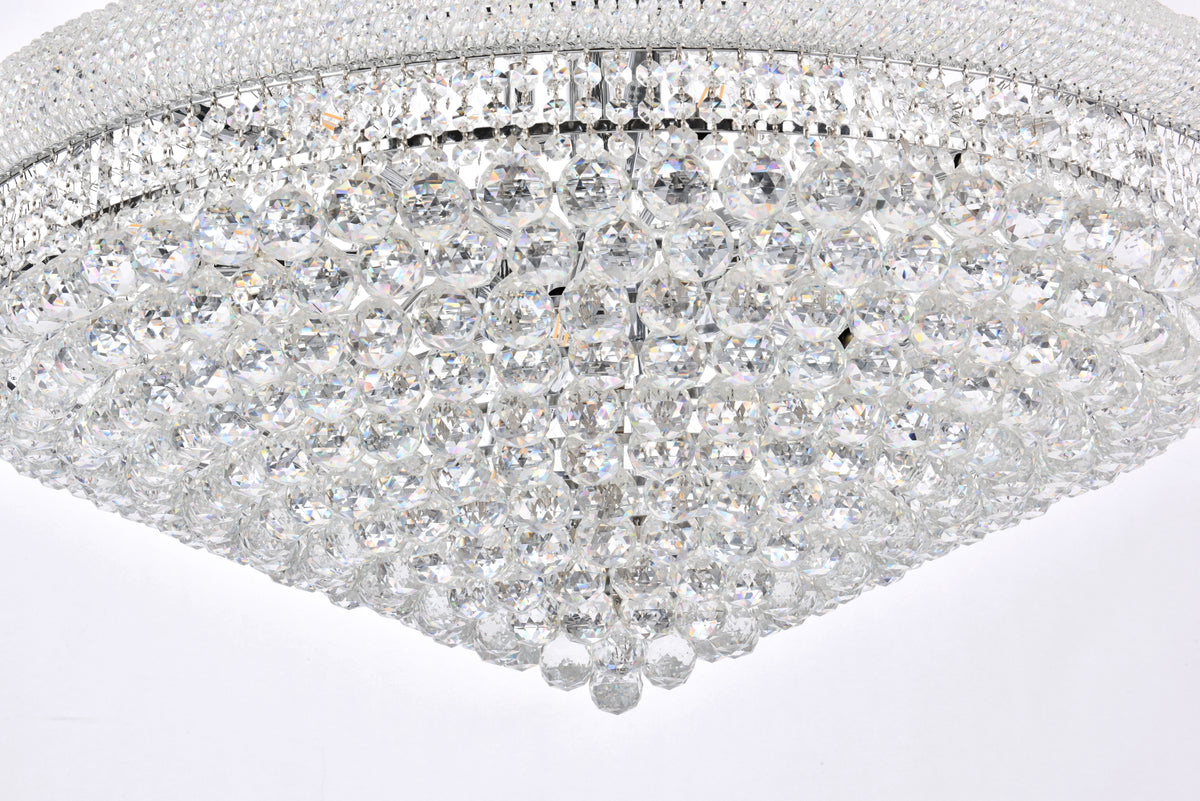 Primo 38 light Chrome Chandelier Clear Royal Cut Crystal