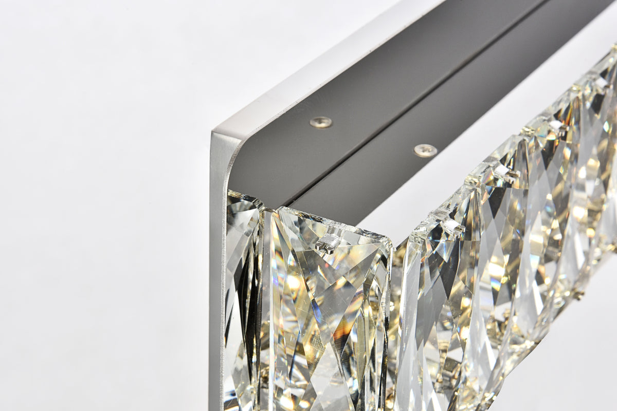 Monroe Integrated LED chip light Chrome Wall Sconce Clear Royal Cut Crystal