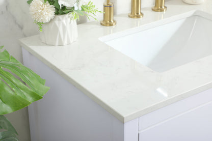30 inch Single bathroom vanity in white