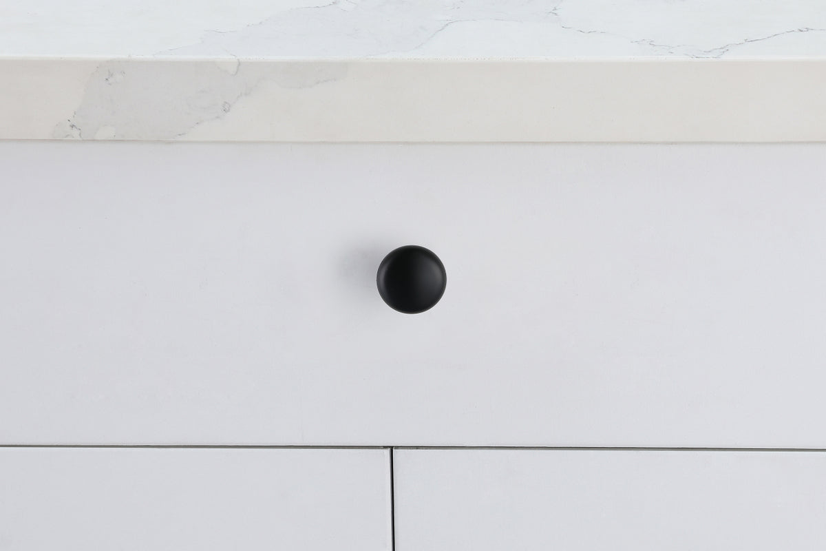 Cadon 1.2" Diameter Matte Black Mushroom Knob Multipack (Set of 10)