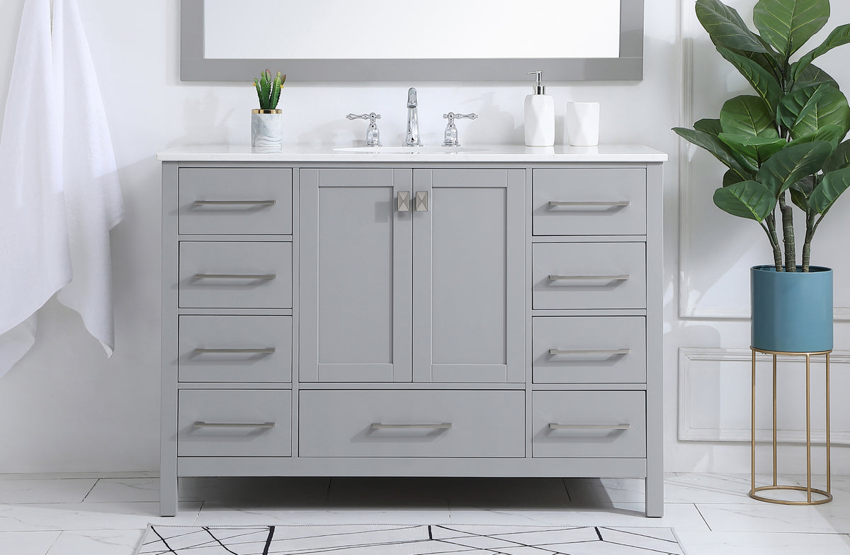 48 inch Single Bathroom Vanity in Gray