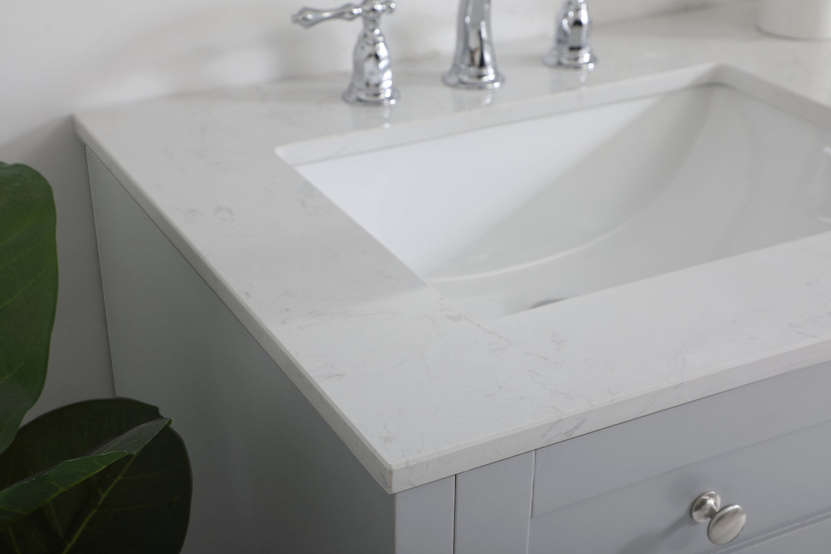 60 inch Double Bathroom Vanity in Grey