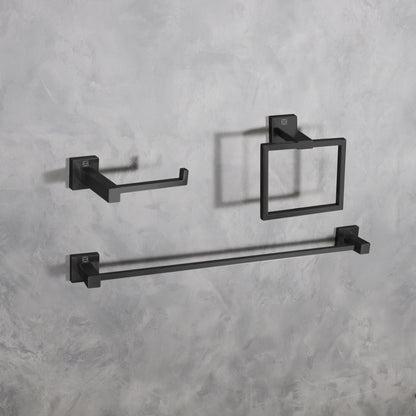 Isla 3-Piece Bathroom Hardware Set in Matte Black